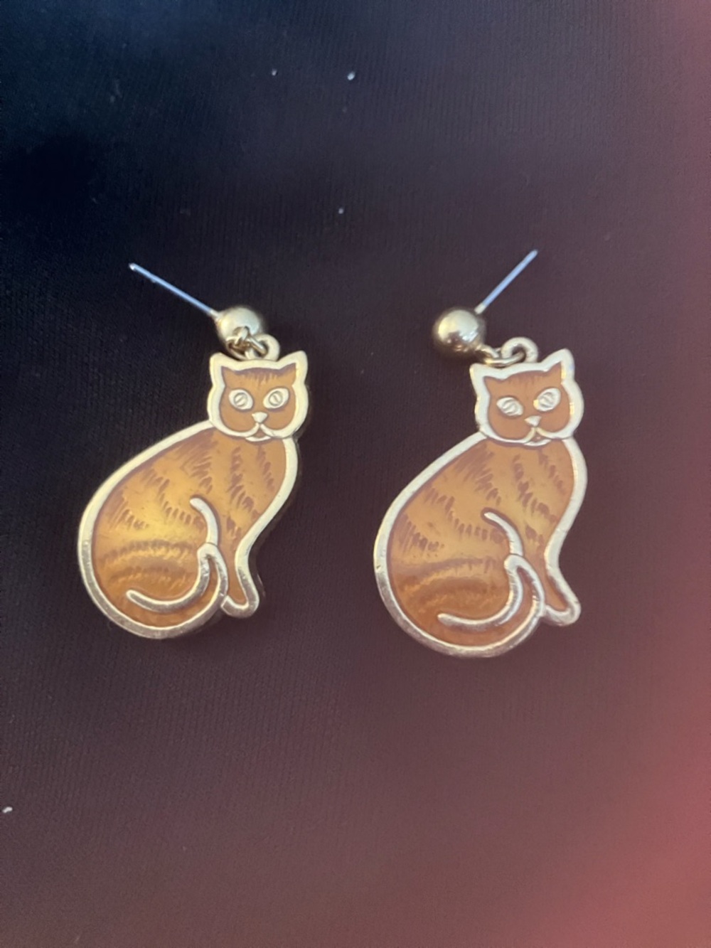 Cat Shaped Drop Earrings in Brown - Stylish Pet-Themed Jewelry